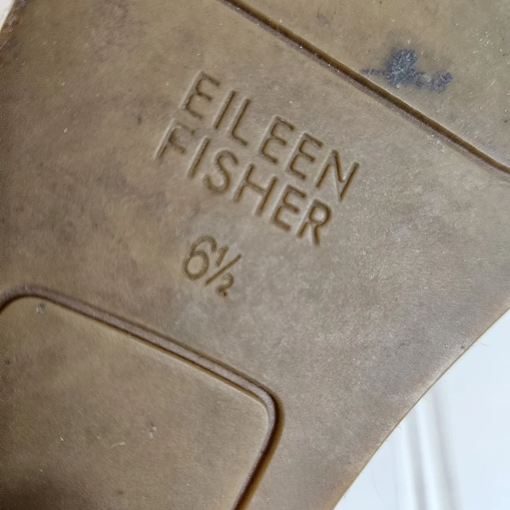 Eileen Fisher Wali Black Leather Espadrilles Women’s 6.5 Slip On Flat Loafers